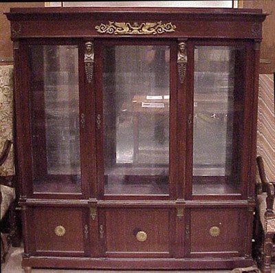 Lot 531 - Empire Style Mahogany Vitrine