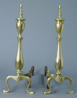 Lot 184 - Group of Five Brass Fireplace Accessories