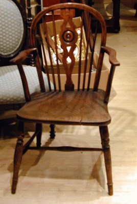 Lot 504 - Pair of Georgian Style Oak Windsor Chairs