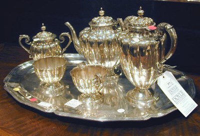 Lot 377 - Mexican Sterling Silver Tea and Coffee Service...