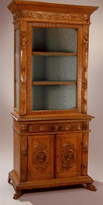 Lot 545 - Pair of Provincial Carved Fruitwood Cabinets...
