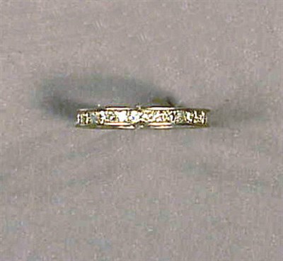 Lot 414 - Diamond Wedding Band Platinum, continuously...