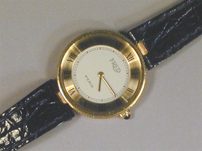 Lot 464 - Lady's Gold Quartz Wristwatch The tapered...
