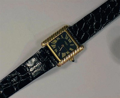 Lot 465 - Lady's Gold Quartz Wristwatch The leather...