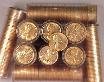 Lot 8 - Group of United States Pennies 1960D small...
