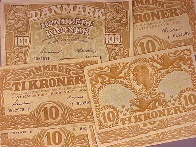 Lot 13 - Group of Danish Banknotes 1935 to 1937, group...