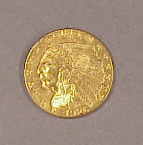 Lot 24 - One United States Gold Coin $2.50 Indian, 1926,...