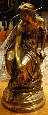 Lot 247 - Bronze Figure of a Seated Maiden Mounted as a...