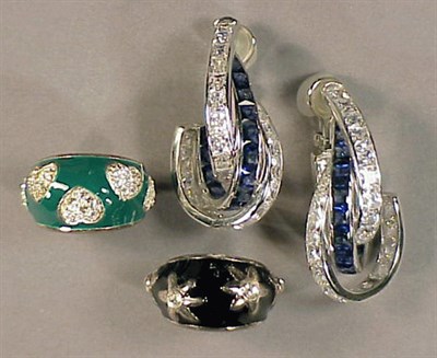 Lot 18 - Three Silver Items Comprising pair of double...