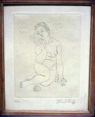 Lot 75 - Raoul Dufy [NUDE WITH SHELLS] Etching, signed...