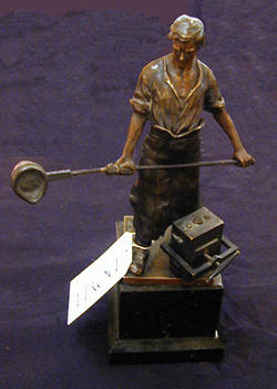 Lot 549 - Bronze Sculpture of a Foundry Worker The...