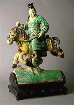 Lot 179 - Three Color Glazed Tilework Model of a...