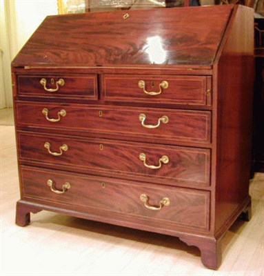 Lot 528 - George III Mahogany Slant-Front Desk