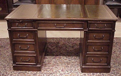 Lot 190 - Georgian Style Mahogany Partner's Desk