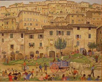 Lot 23 - Lauren Ford American, b. 1891 PIAZZA SAN...