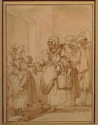 Lot 53 - Circle of Giovanni Domenico Tiepolo THE LETTER...