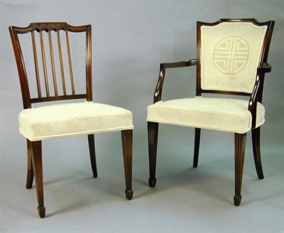 Lot 497 - Set of Six Federal Style Mahogany Dining...