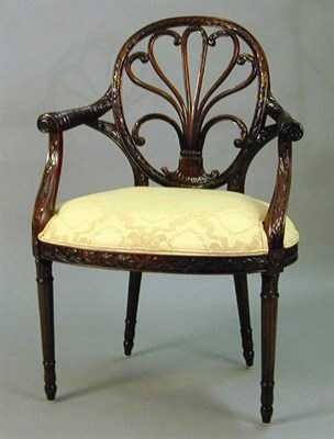 Lot 203 - Pair of Georgian Style Mahogany Armchairs