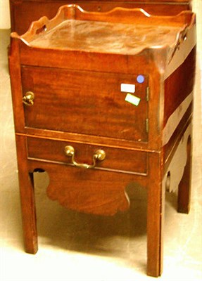 Lot 612 - George III Mahogany Bedside Cabinet Late 18th...