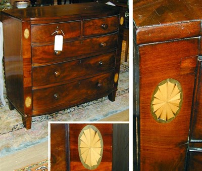 Lot 190 - George III Style Inlaid Mahogany Chest of Drawers