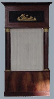 Lot 377 - Empire Style Mahogany Mirror