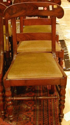 Lot 344 - Set of Six Charles X Mahogany Dining Chairs