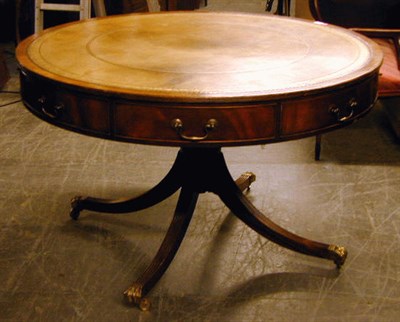 Lot 416 - George III Mahogany Drum Table