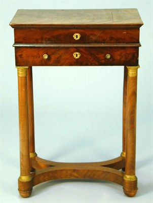 Lot 597 - Empire Gilt-Bronze Mounted Mahogany Work Table...