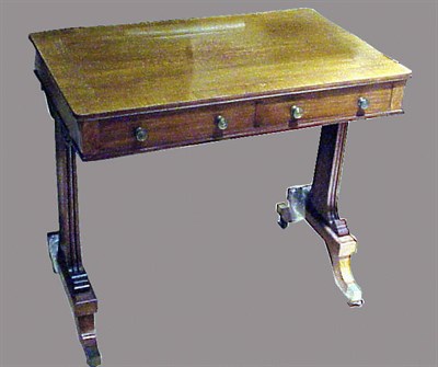 Lot 487 - Regency Style Inlaid Mahogany Sofa Table
