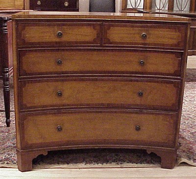 Lot 232 - Regency Style Mahogany and Satinwood Chest of...