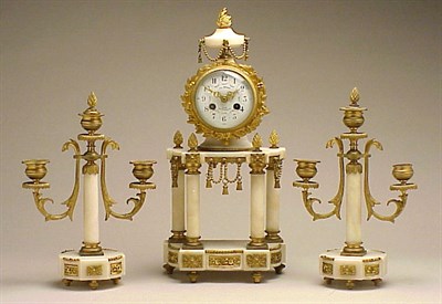 Lot 520 - Louis XVI Style Gilt-Bronze Mounted Marble...