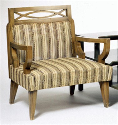 Lot 174 - Pair of Upholstered Armchairs James Mont Each...