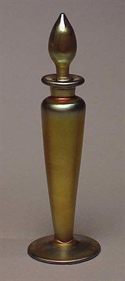 Lot 405 - Steuben Aurene Perfume Bottle With swirling...