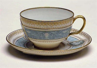 Lot 515 - Minton Pate sur Pate Cup and Saucer Decorated...