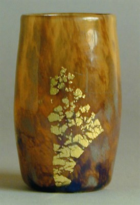 Lot 243 - Daum Nancy Glass Vase Of shaped cylindrical...