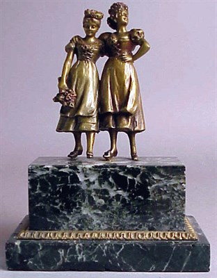 Lot 618 - Pair of Vienna Cold Painted Bronze Figures...