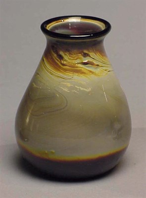 Lot 408 - Quezal Glass Vase Of ovoid form, with a...