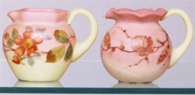 Lot 232 - Two Decorated Burmese Vases Each with floral...