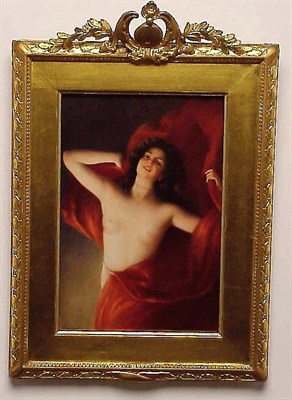 Lot 569 - KPM Porcelain Plaque Depicting a nude with a...