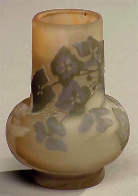Lot 309 - Galle Cameo Glass Cabinet Vase Of ovoid form,...