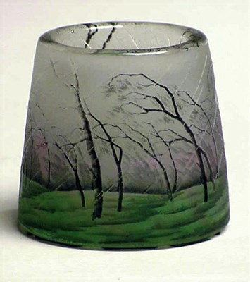 Lot 273 - Daum Nancy Enameled Cameo Glass Vase Of...