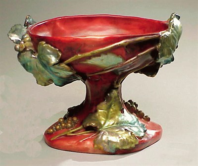 Lot 475 - Zsolnay Pottery Center Bowl Decorated with...