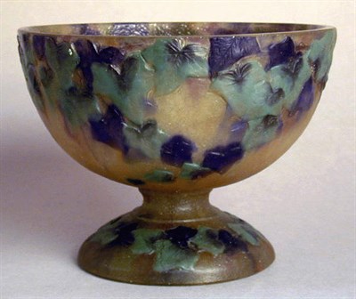 Lot 285 - Pate de Verre Footed Bowl A. G. Argy-Rousseau...