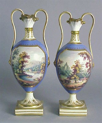 Lot 489 - Pair of English Porcelain Ewers