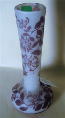Lot 392 - DeVez Cameo Glass Vase Of globular form, with...