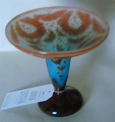 Lot 391 - Le Verre Francais Cameo Glass Vase Of flaring...