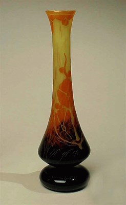 Lot 397 - Le Verre Francais Cameo Glass Vase Of teardrop...