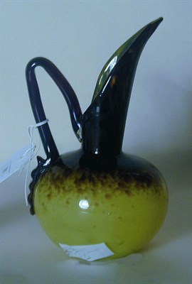 Lot 393 - Schneider Glass Ewer Of globular form with a...