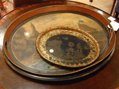 Lot 492 - Group of Three Tole Trays
