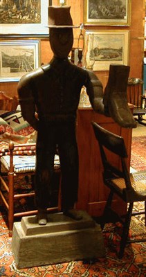 Lot 279 - American Carved and Painted Wood Shoeshine...